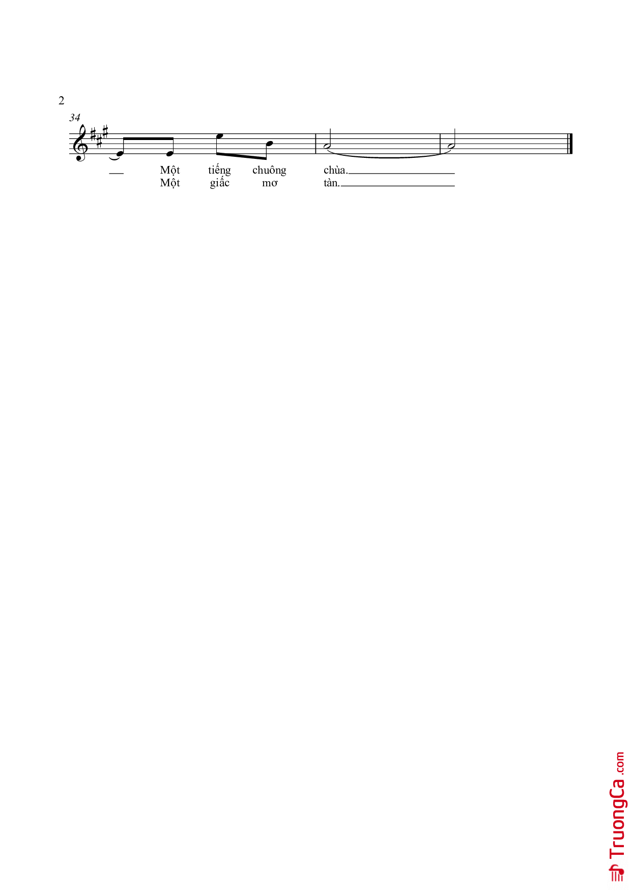 Page 2 of Sheet music PDF Giấc mơ trưa - Giáng Son