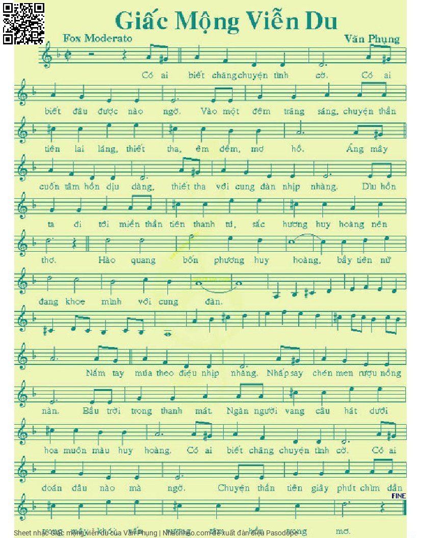 Sheet PDF of Giấc mộng viễn du