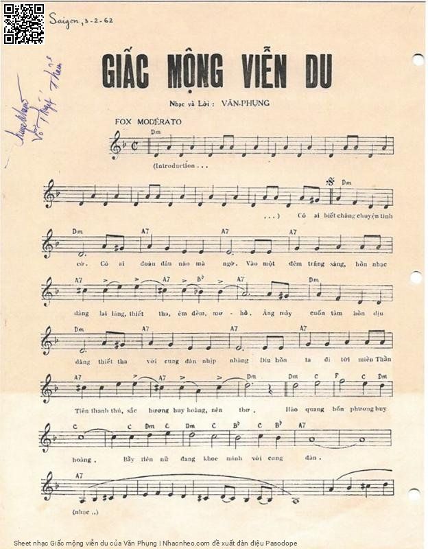 Page 2 of Sheet music PDF Giấc mộng viễn du - Văn Phụng