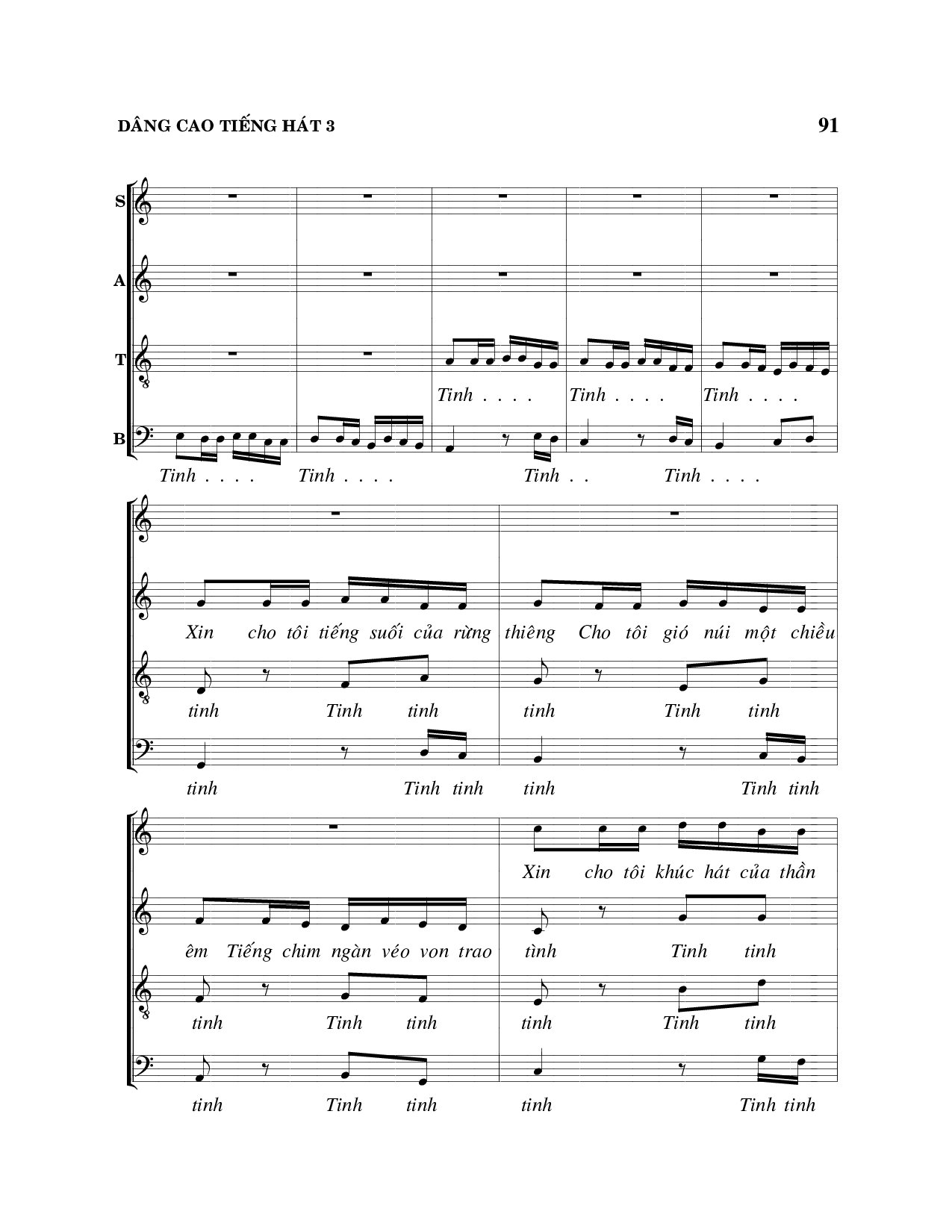 Page 3 of Sheet music PDF Dâng cao tiếng hát - Viết Chung