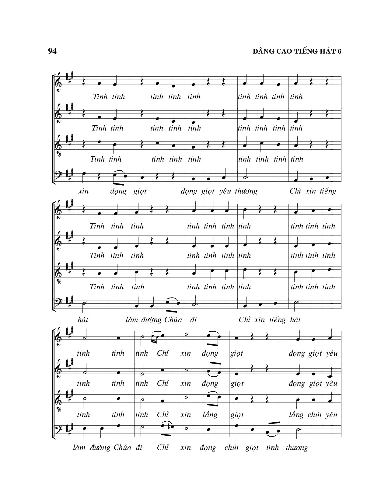 Page 6 of Sheet music PDF Dâng cao tiếng hát - Viết Chung