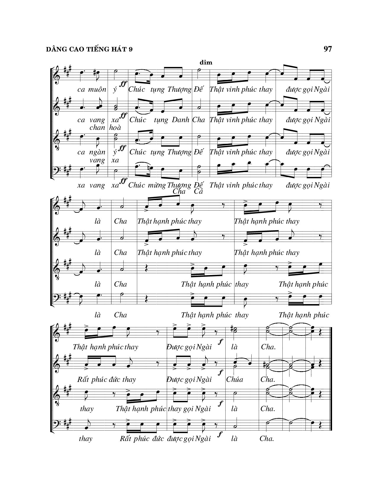Page 9 of Sheet music PDF Dâng cao tiếng hát - Viết Chung