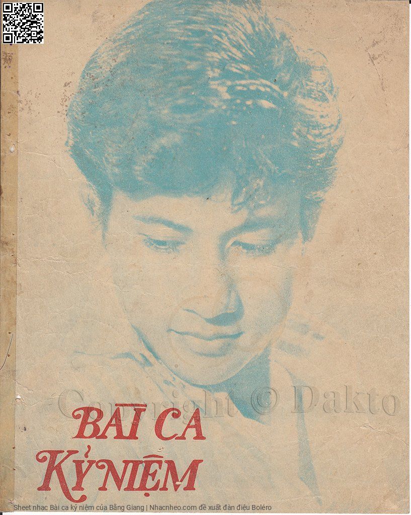 Page 1 of Sheet music PDF Bài ca kỷ niệm - Bằng Giang