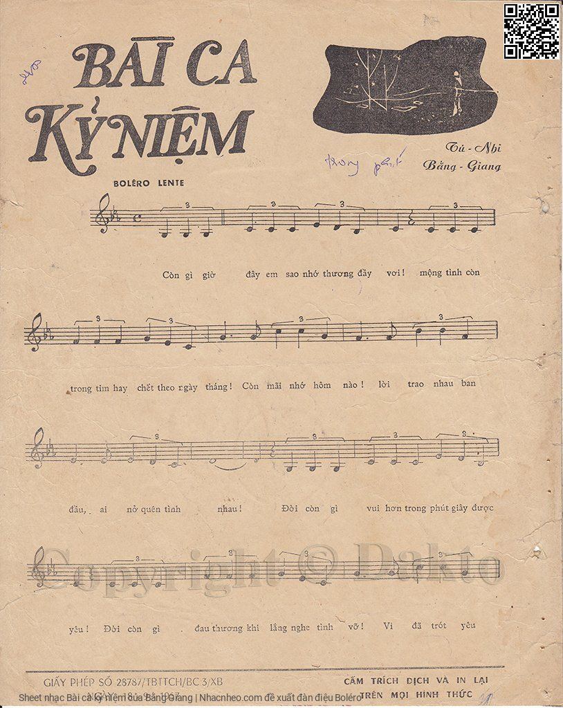 Page 2 of Sheet music PDF Bài ca kỷ niệm - Bằng Giang