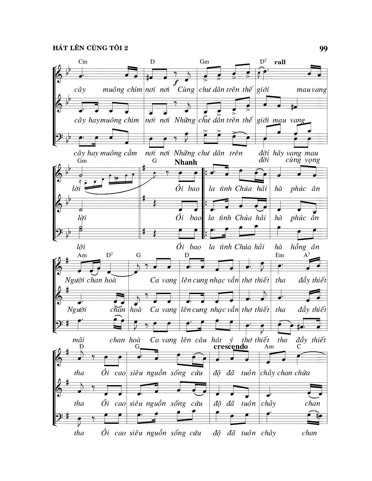 Page 2 of Sheet music PDF Hát lên cùng tôi - Viết Chung