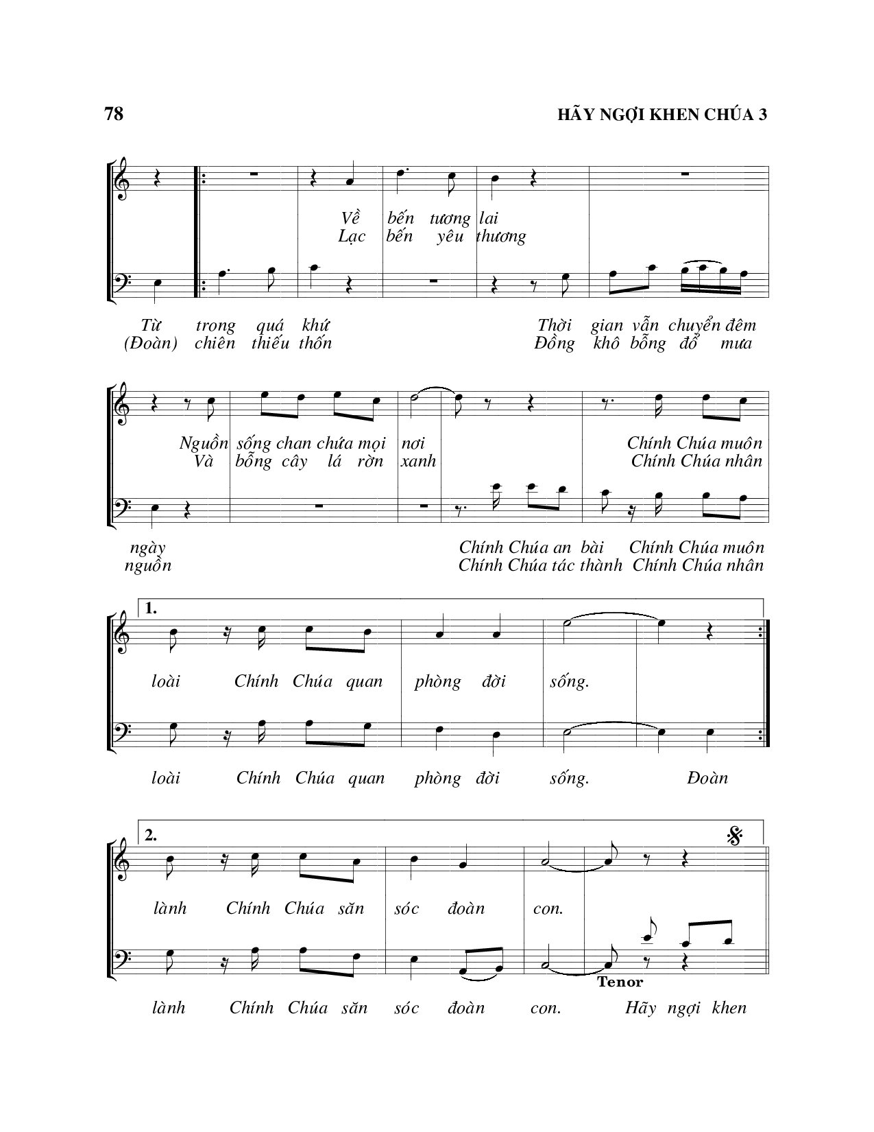 Page 3 of Sheet music PDF Hãy ngợi khen Chúa - Viết Chung
