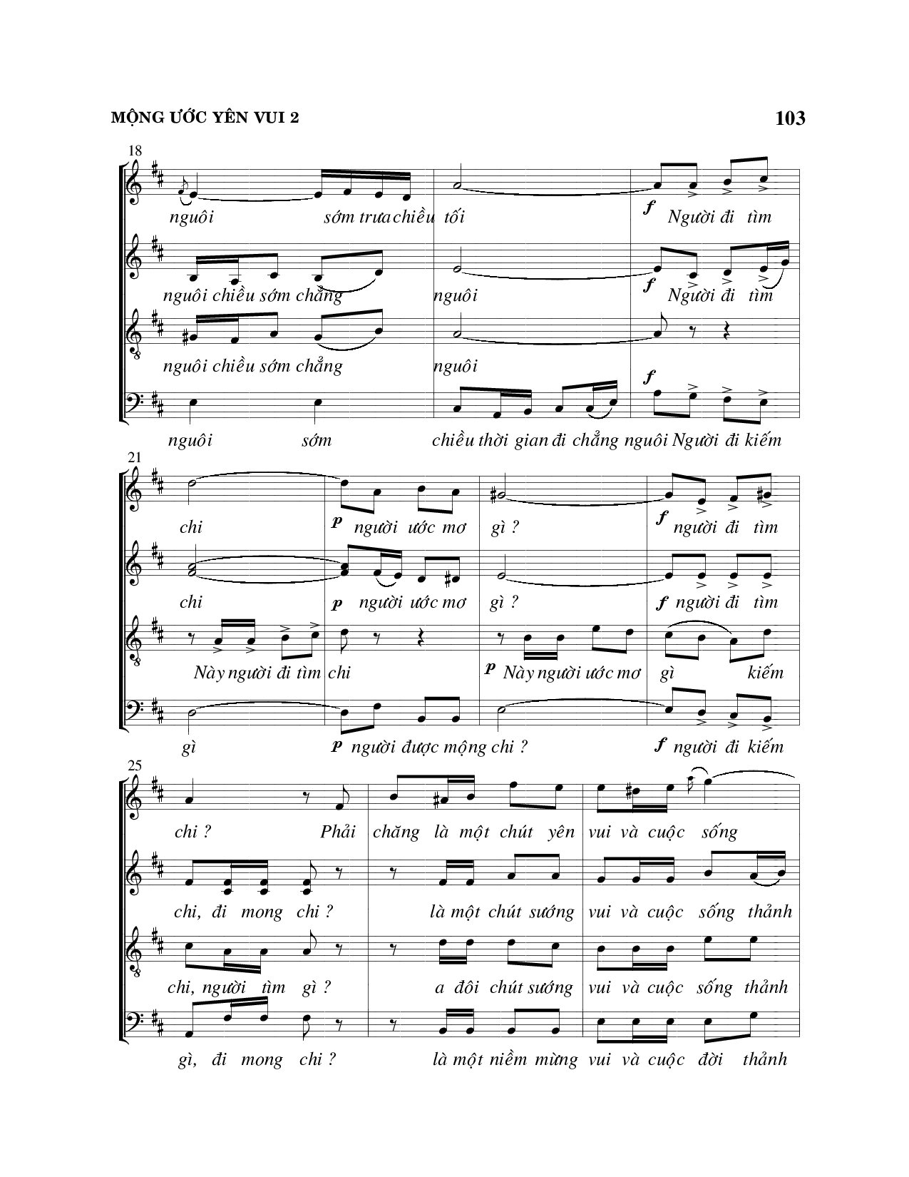 Page 2 of Sheet music PDF Mộng ước yên vui - Viết Chung