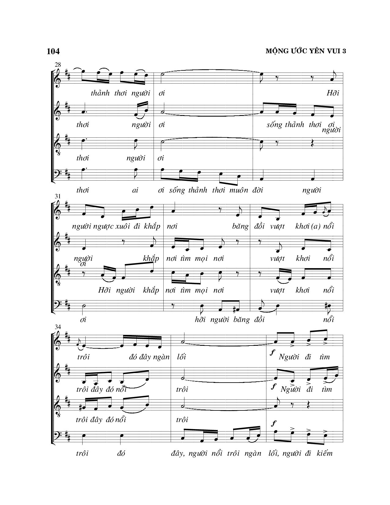 Page 3 of Sheet music PDF Mộng ước yên vui - Viết Chung