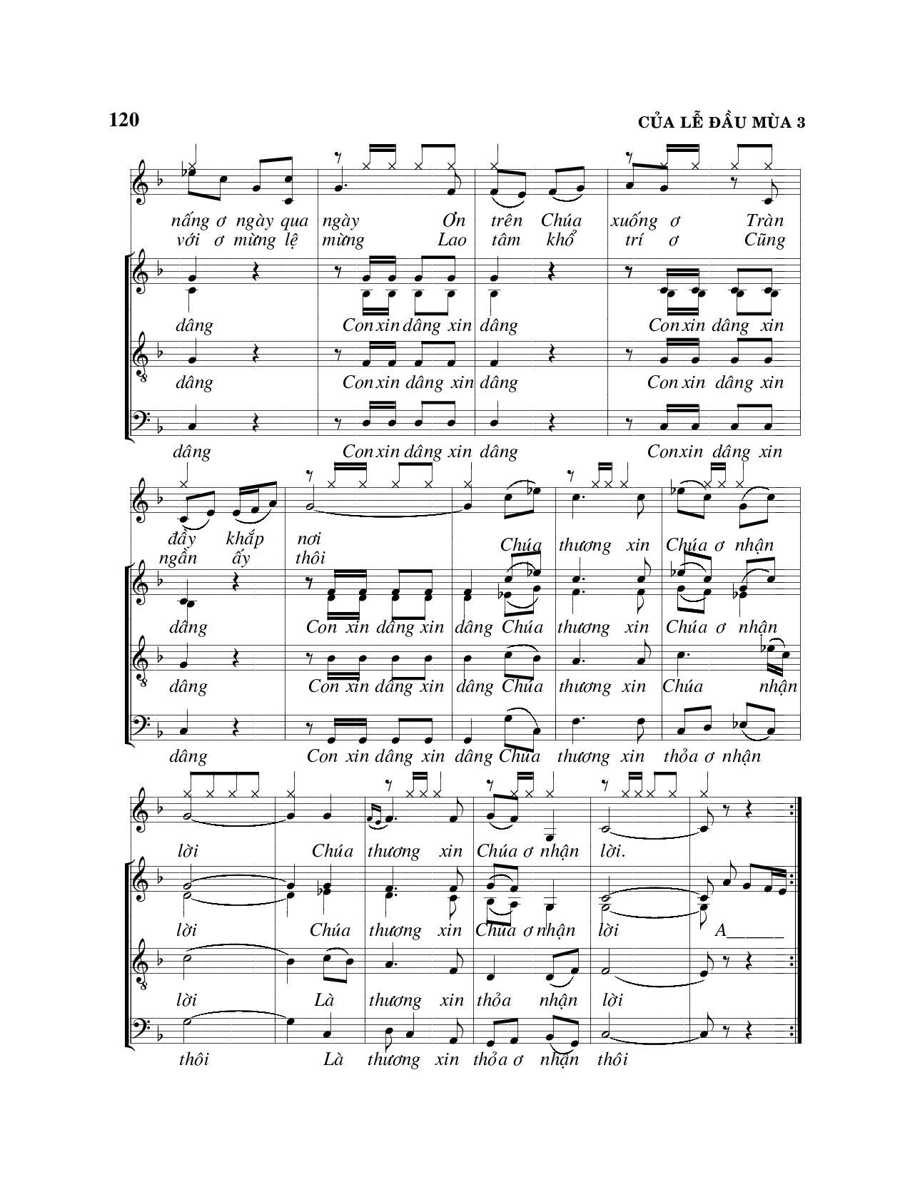 Page 3 of Sheet music PDF Của lễ đầu mùa - Viết Chung