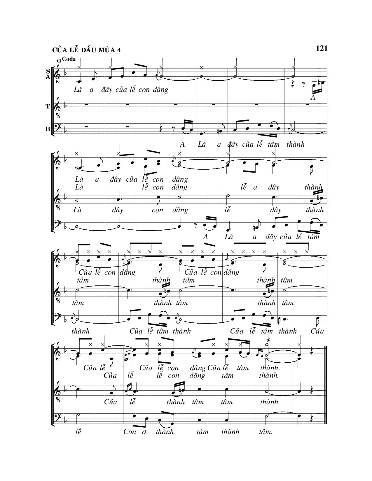 Page 4 of Sheet music PDF Của lễ đầu mùa - Viết Chung