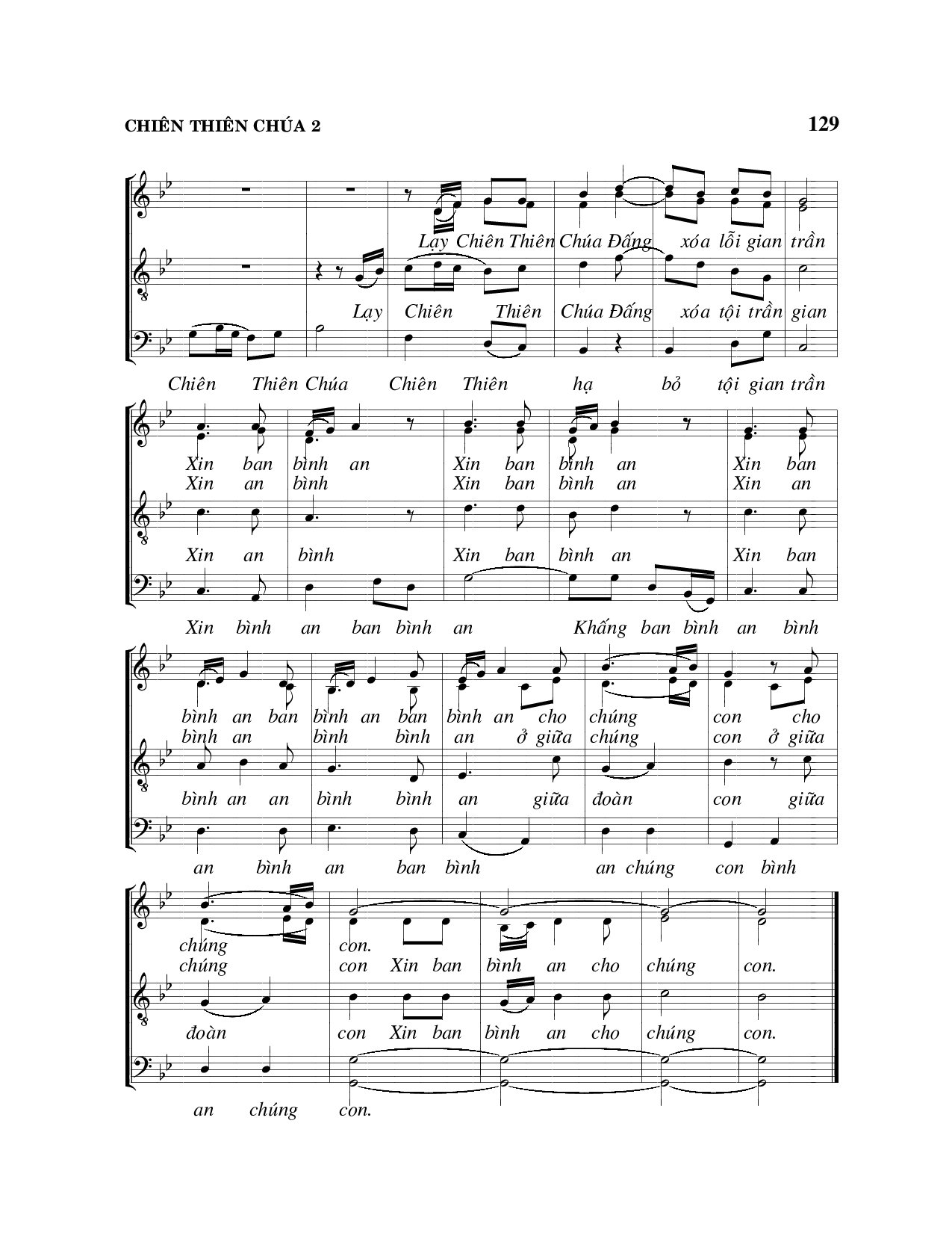 Page 2 of Sheet music PDF Chiên Thiên Chúa - Viết Chung