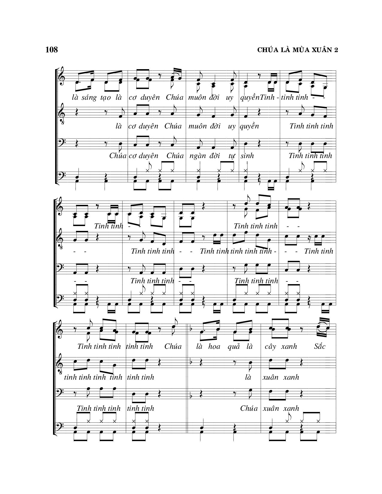 Page 2 of Sheet music PDF Chúa là mùa xuân - Viết Chung