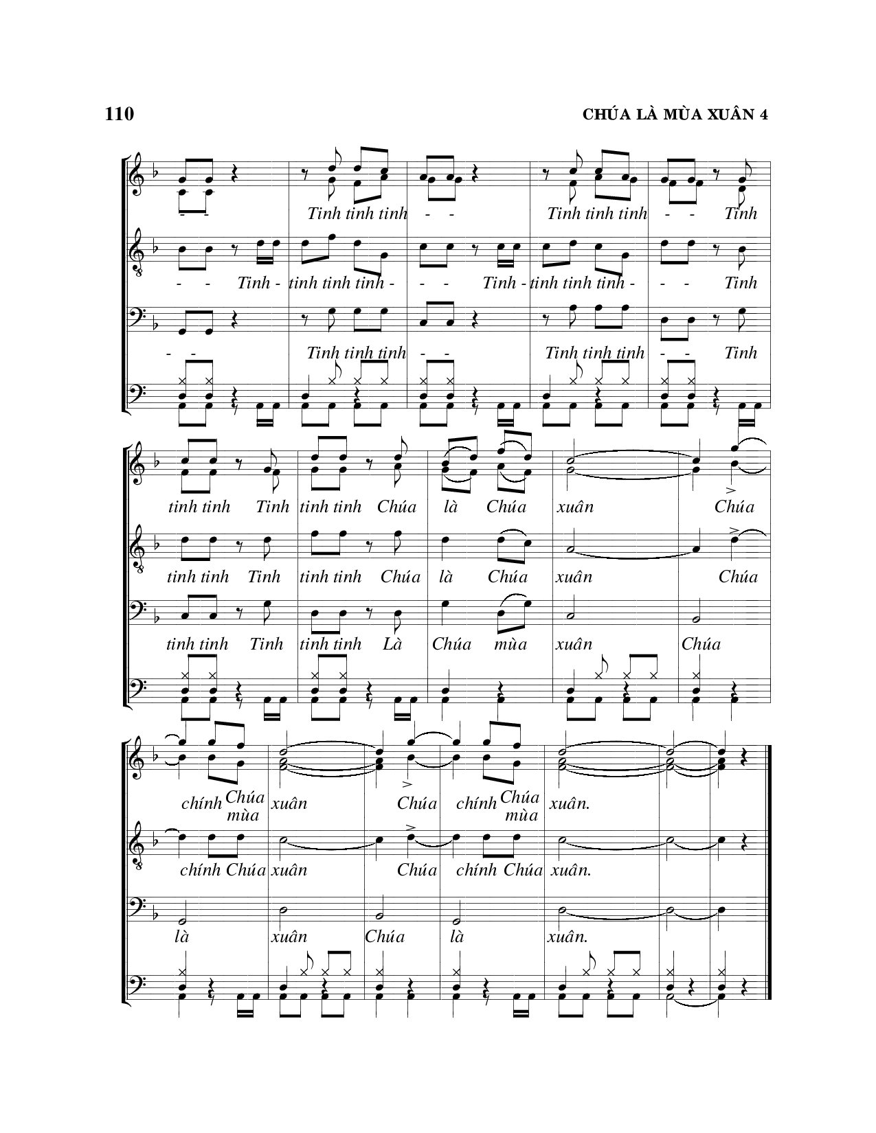 Page 4 of Sheet music PDF Chúa là mùa xuân - Viết Chung