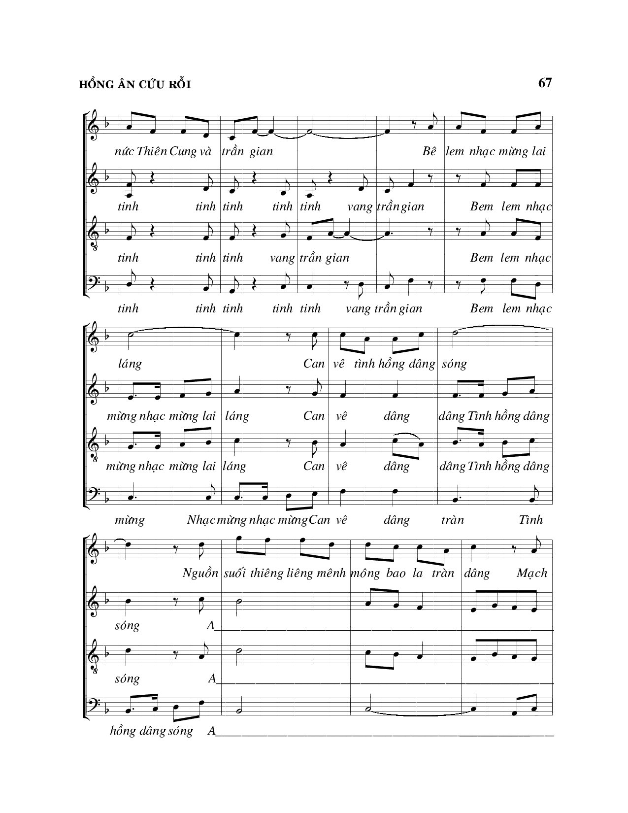 Page 2 of Sheet music PDF Hồng ân cứu rỗi - Viết Chung