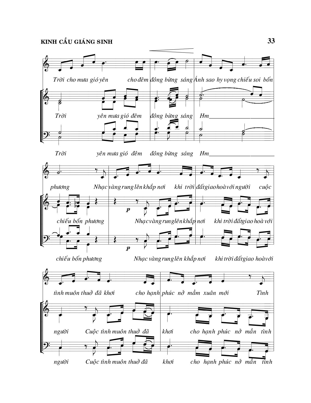 Page 2 of Sheet music PDF Kinh cầu giáng sinh - Viết Chung
