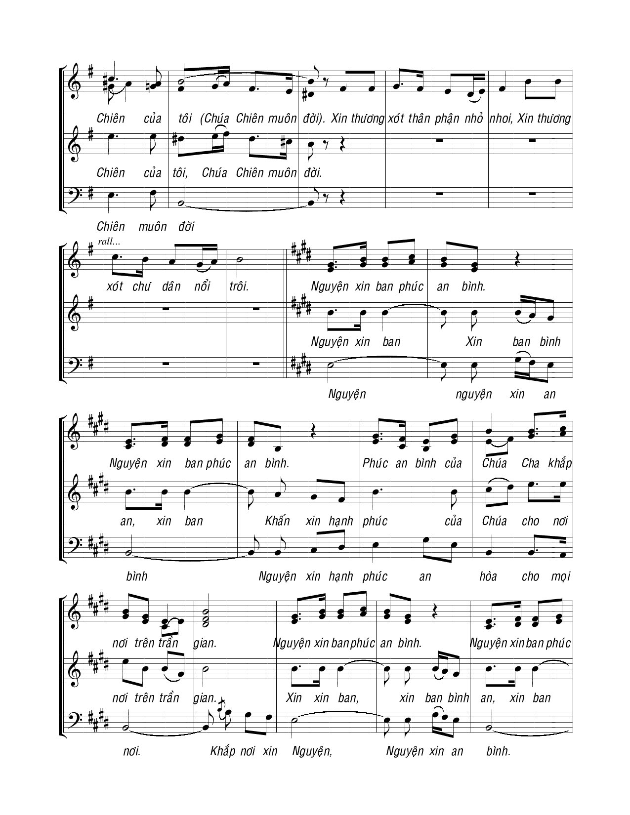 Page 2 of Sheet music PDF Lạy Chúa Chiên - Viết Chung
