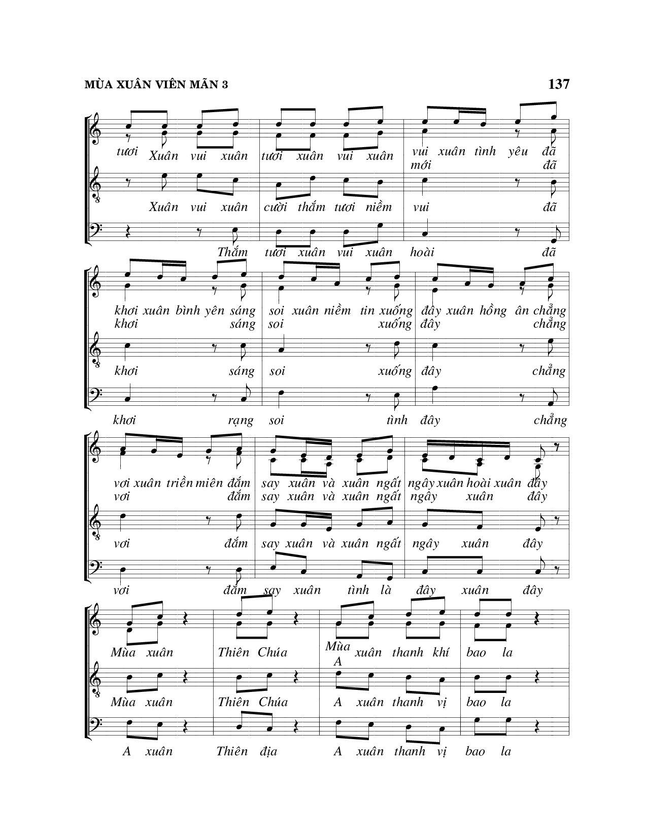 Page 3 of Sheet music PDF Mùa xuân viên mãn - Viết Chung