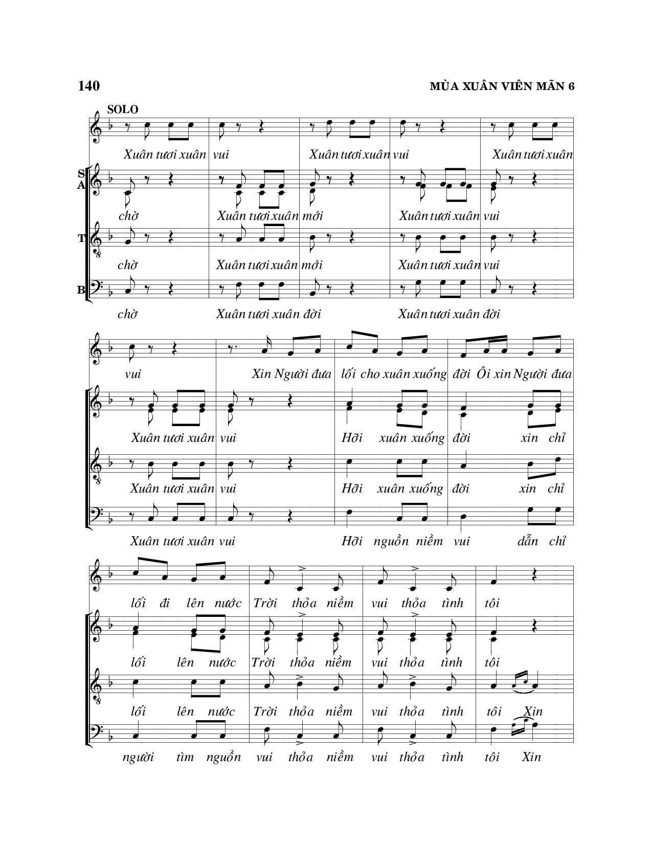 Page 6 of Sheet music PDF Mùa xuân viên mãn - Viết Chung