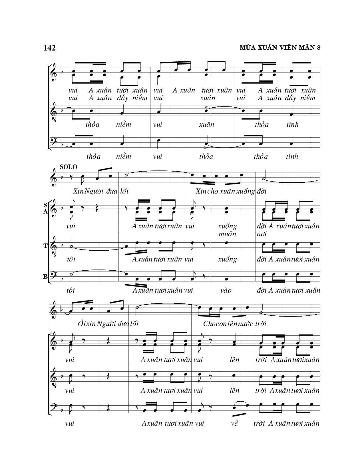 Page 8 of Sheet music PDF Mùa xuân viên mãn - Viết Chung