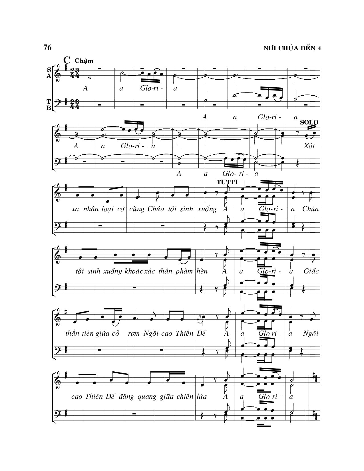 Page 4 of Sheet music PDF Nơi Chúa đến - Viết Chung