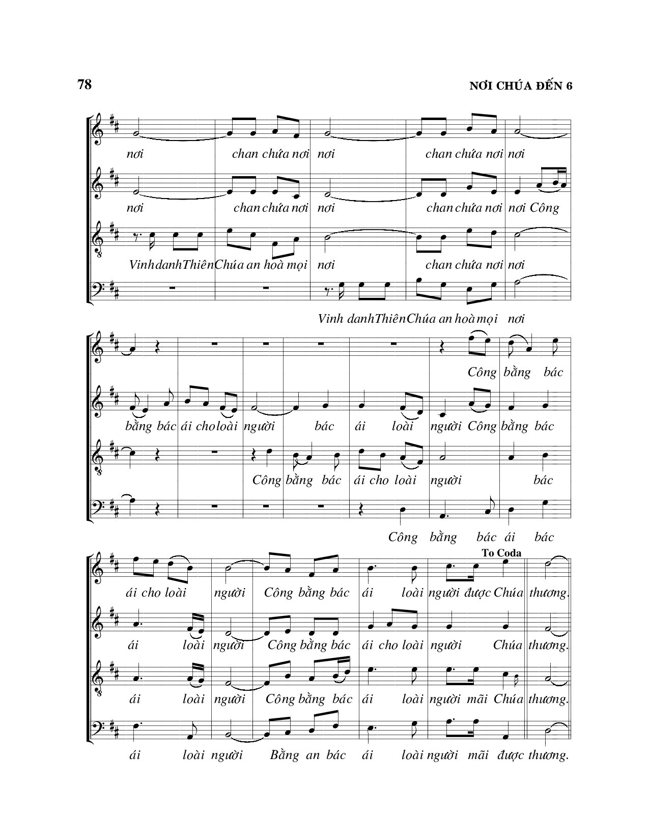 Page 6 of Sheet music PDF Nơi Chúa đến - Viết Chung