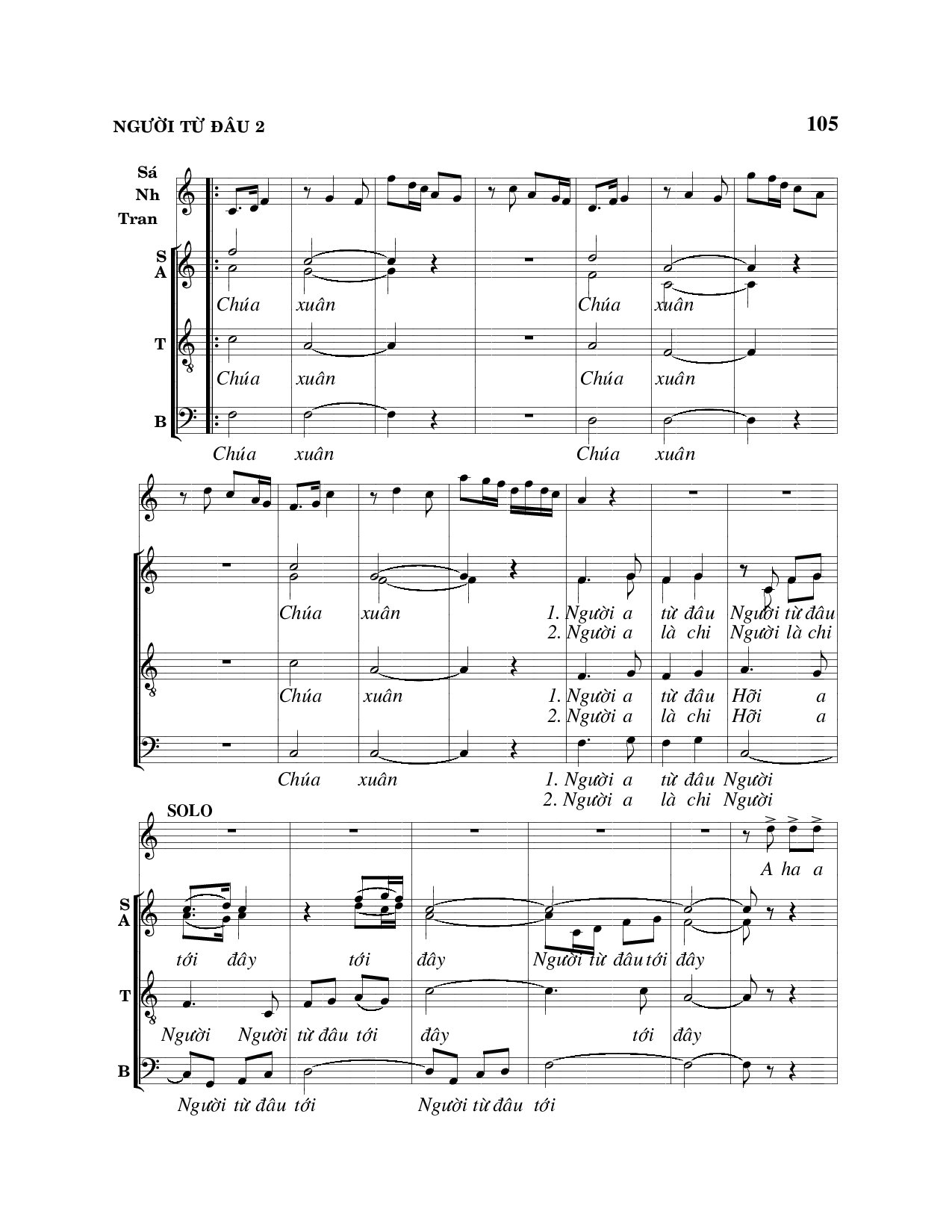 Page 2 of Sheet music PDF Người từ đâu tới - Viết Chung