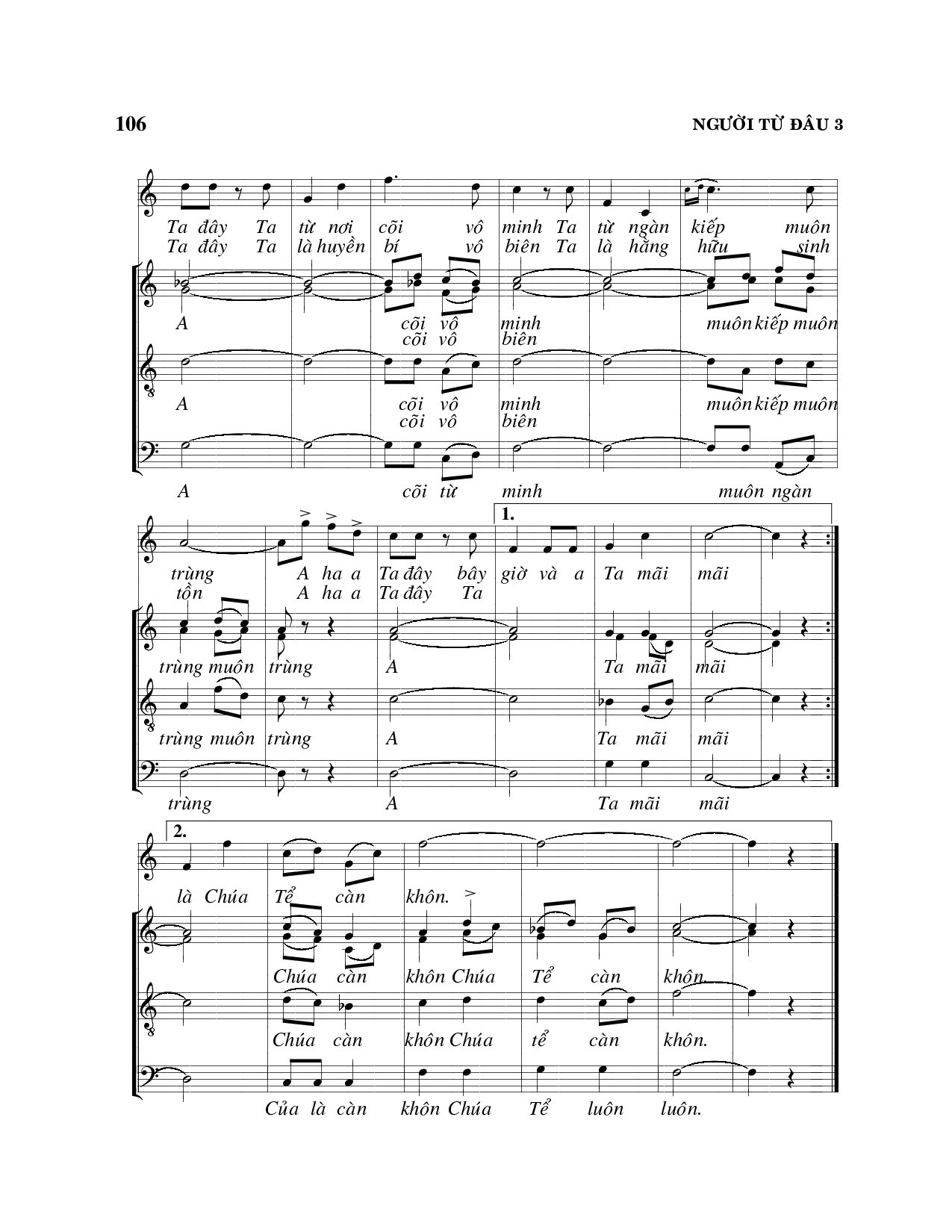 Page 3 of Sheet music PDF Người từ đâu tới - Viết Chung