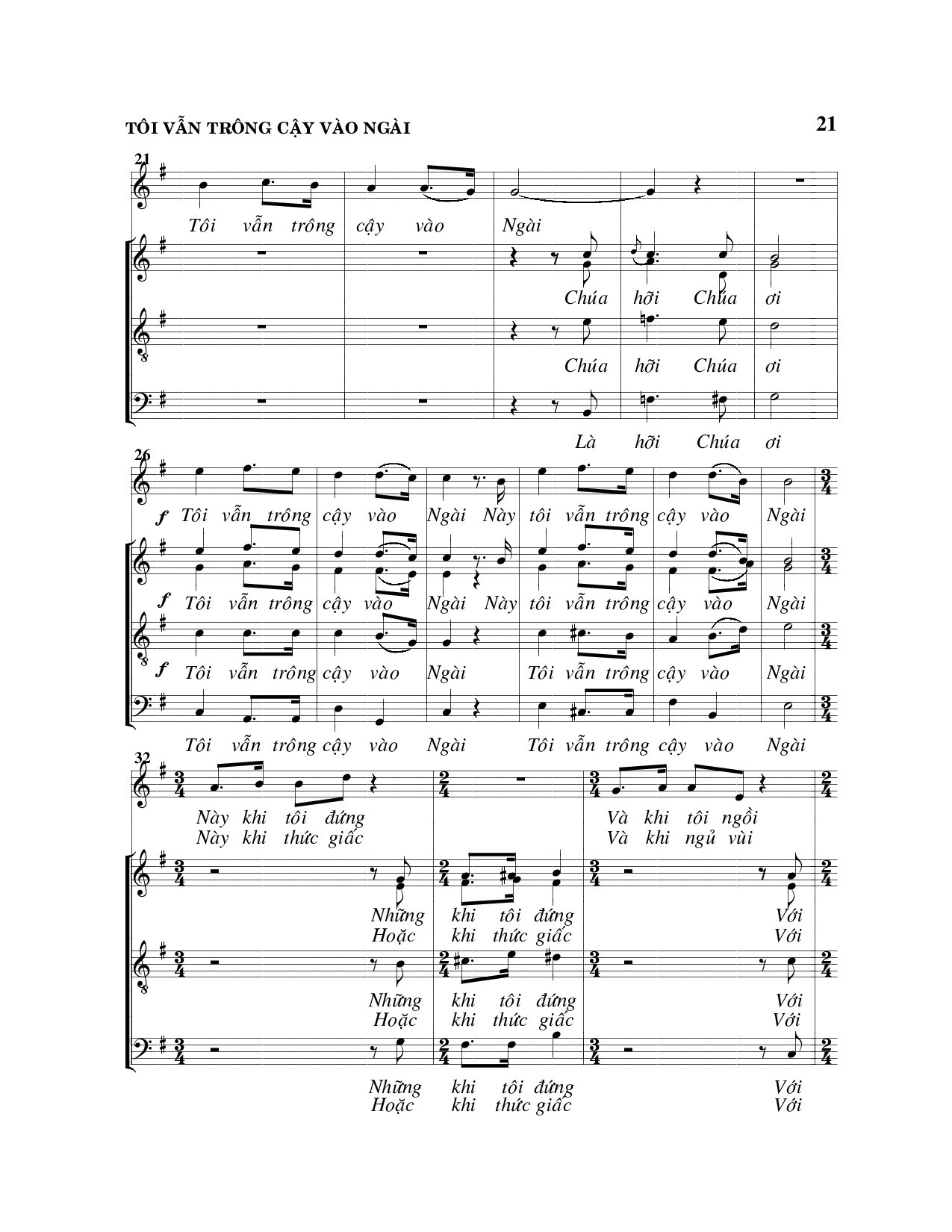 Page 2 of Sheet music PDF Tôi vẫn trông cậy vào Ngài - Viết Chung