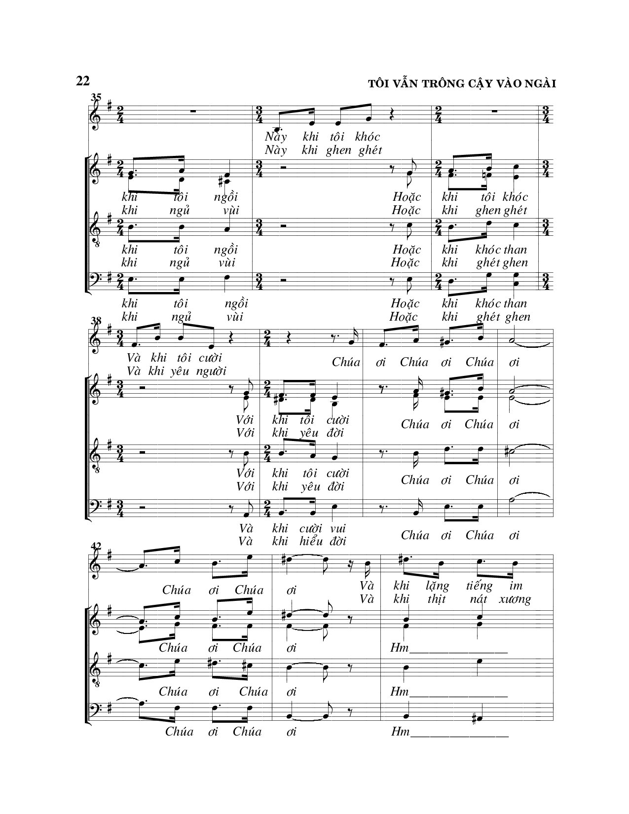 Page 3 of Sheet music PDF Tôi vẫn trông cậy vào Ngài - Viết Chung