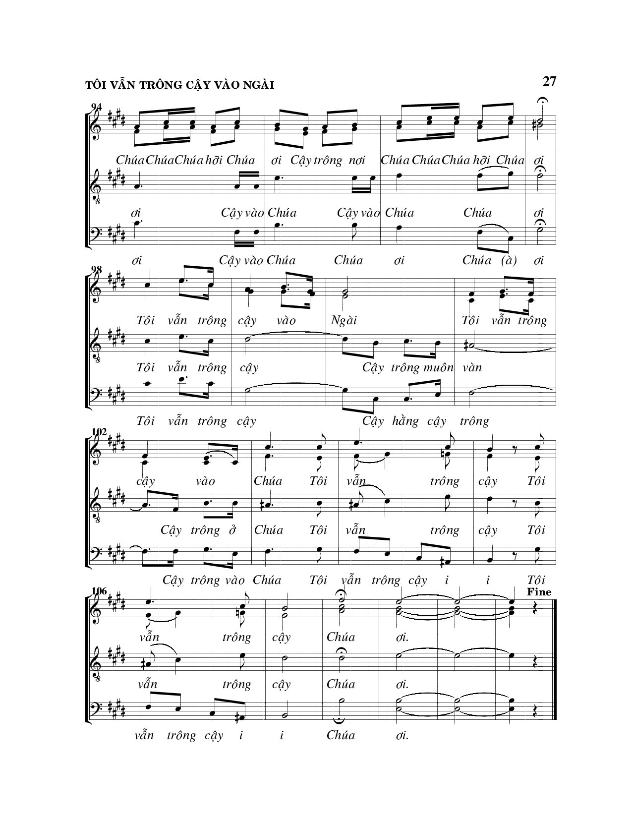 Page 8 of Sheet music PDF Tôi vẫn trông cậy vào Ngài - Viết Chung