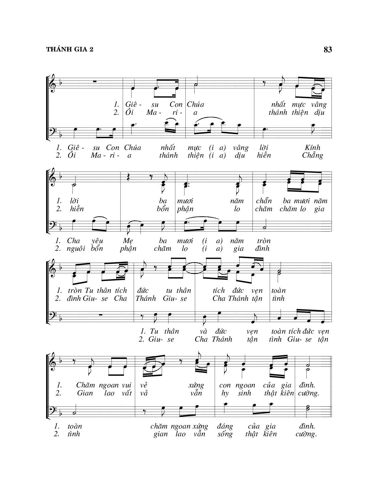 Page 2 of Sheet music PDF Thánh gia - Viết Chung