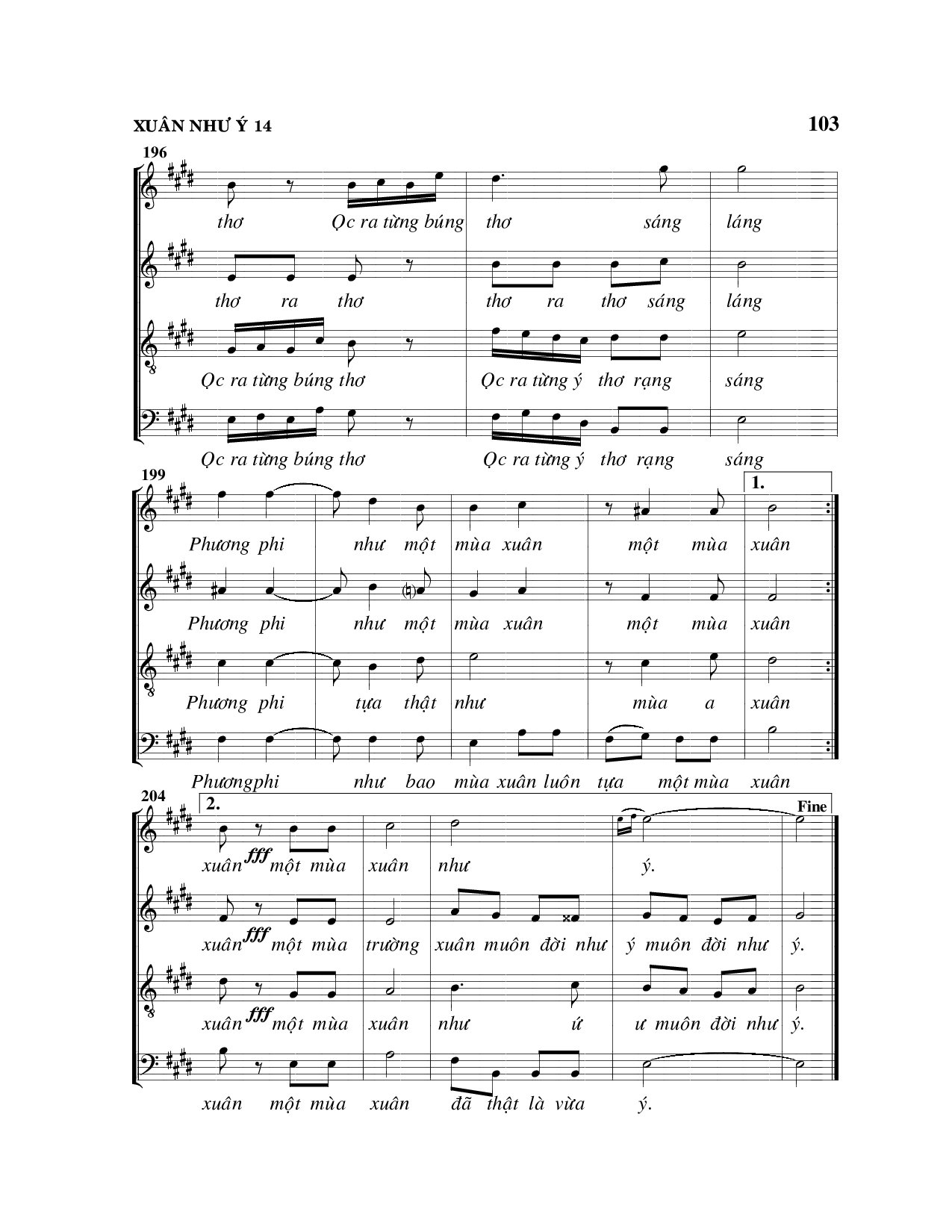 Page 14 of Sheet music PDF Xuân như ý - Viết Chung