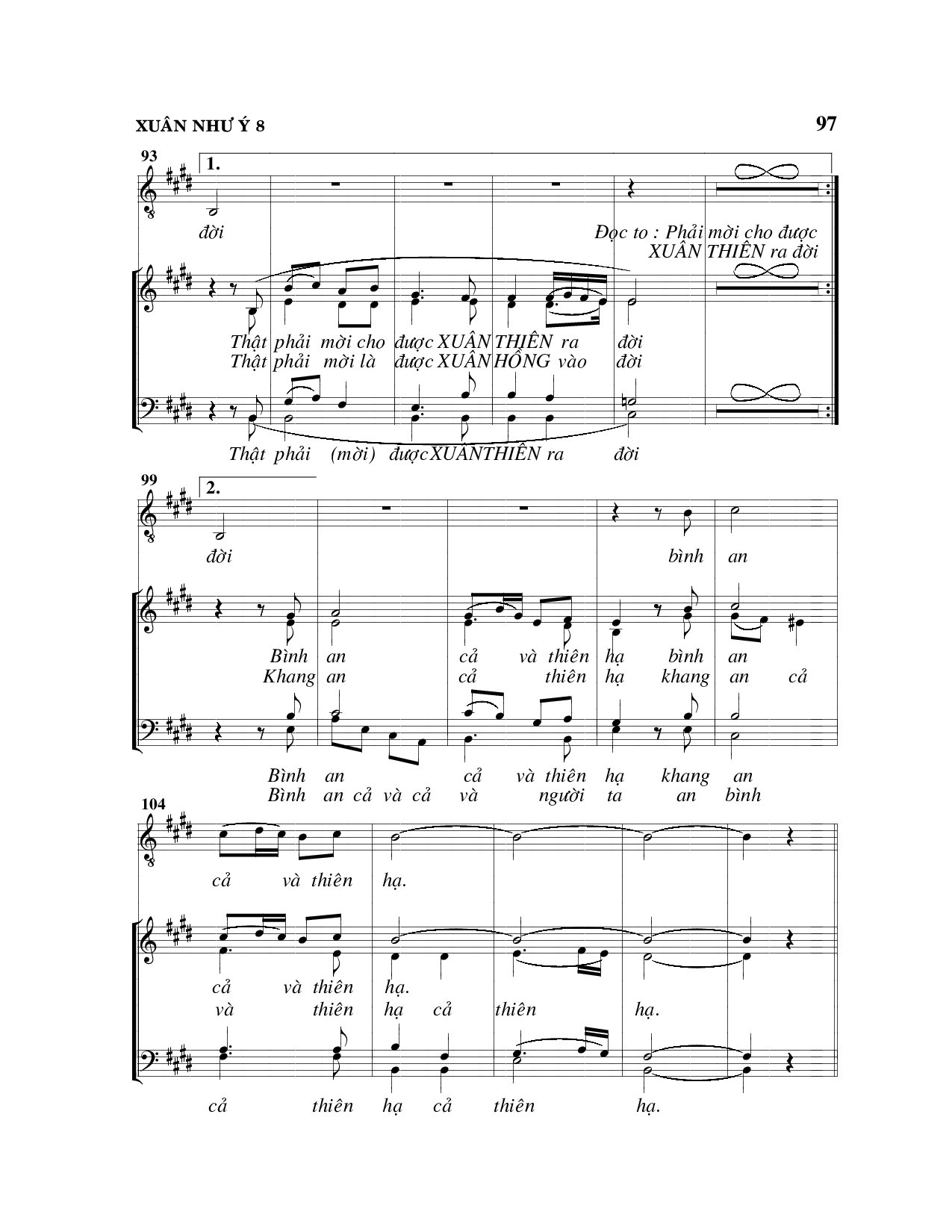 Page 8 of Sheet music PDF Xuân như ý - Viết Chung