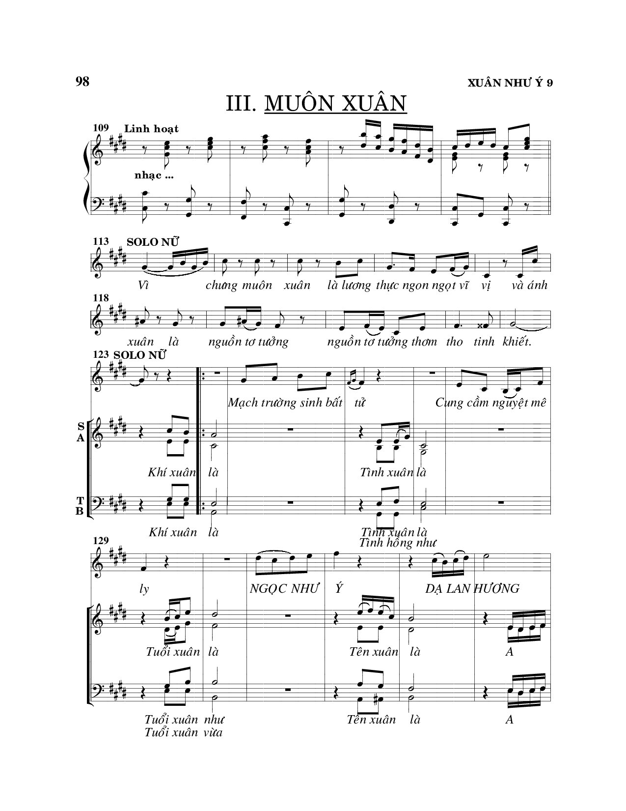Page 9 of Sheet music PDF Xuân như ý - Viết Chung