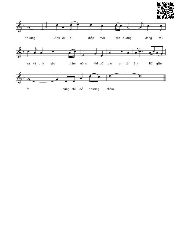 Page 2 of Sheet music PDF Giận mà thương - Trần Hoàn