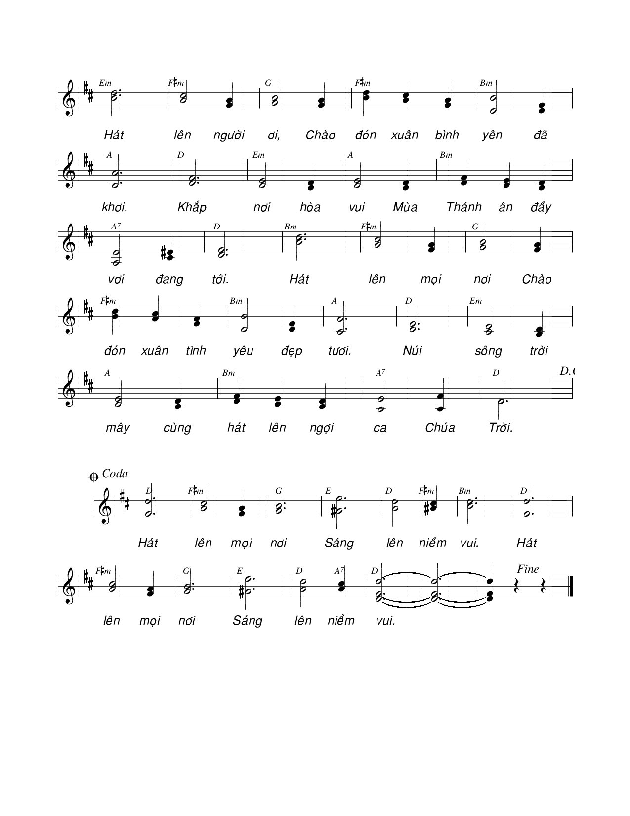 Page 2 of Sheet music PDF Hãy thắp lên nụ cười - Viết Chung