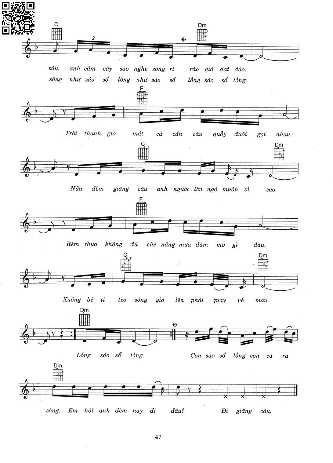Page 2 of Sheet music PDF Giăng câu - Tô Thanh Tùng
