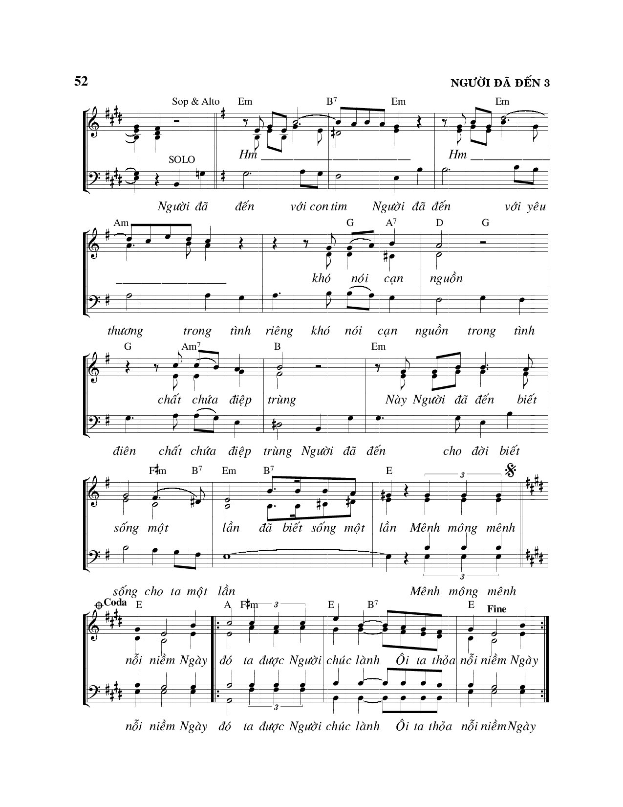 Page 3 of Sheet music PDF Người đã đến với anh em - Viết Chung