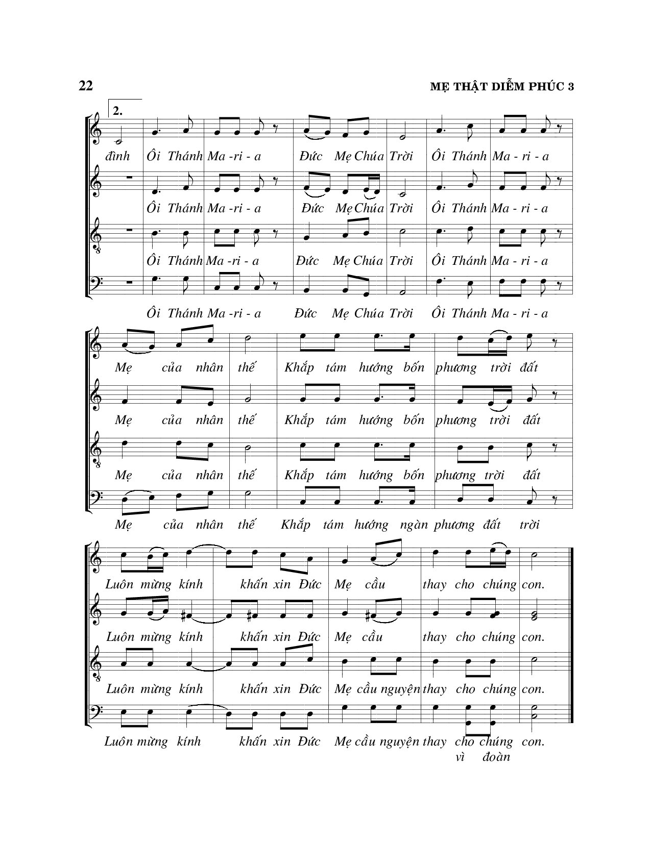 Page 3 of Sheet music PDF Mẹ thật diễm phúc - Viết Chung