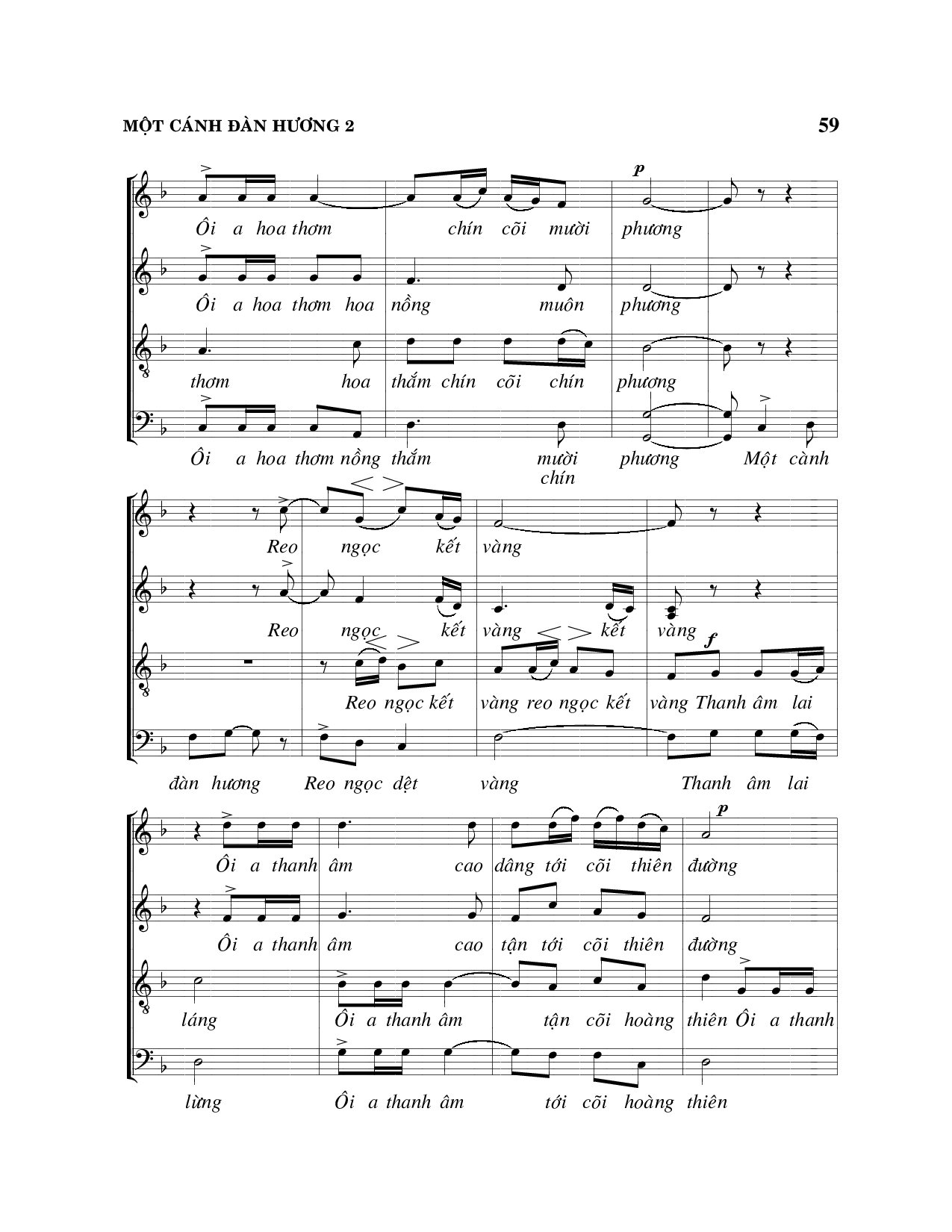 Page 2 of Sheet music PDF Một cánh đàn hương - Viết Chung
