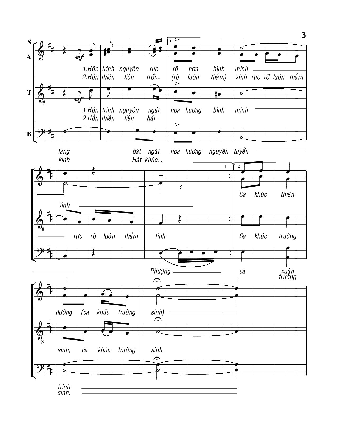 Page 3 of Sheet music PDF Phượng hoàng ca - Viết Chung