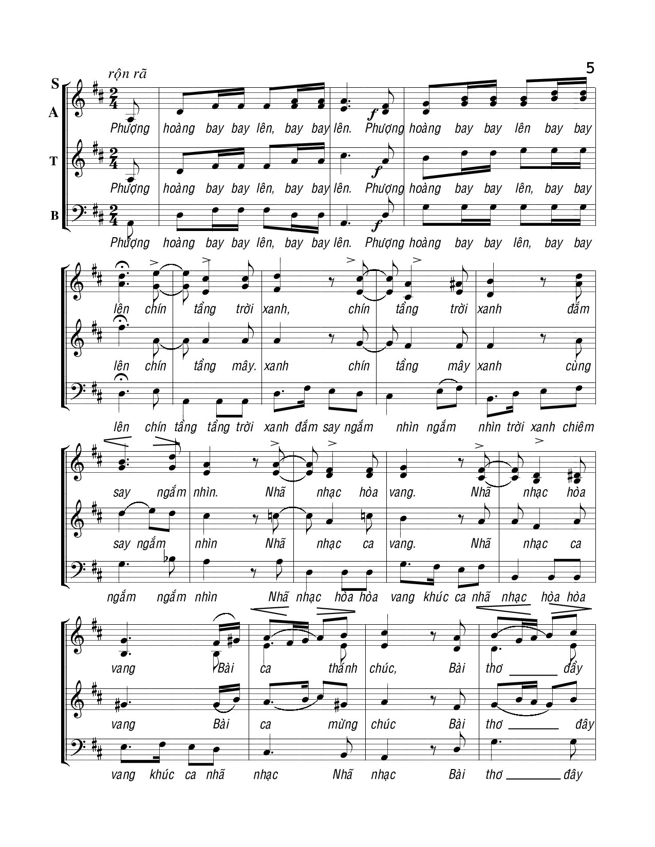 Page 5 of Sheet music PDF Phượng hoàng ca - Viết Chung