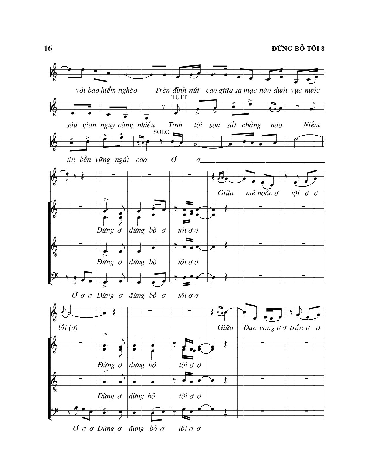 Page 3 of Sheet music PDF Đừng bỏ tôi - Viết Chung