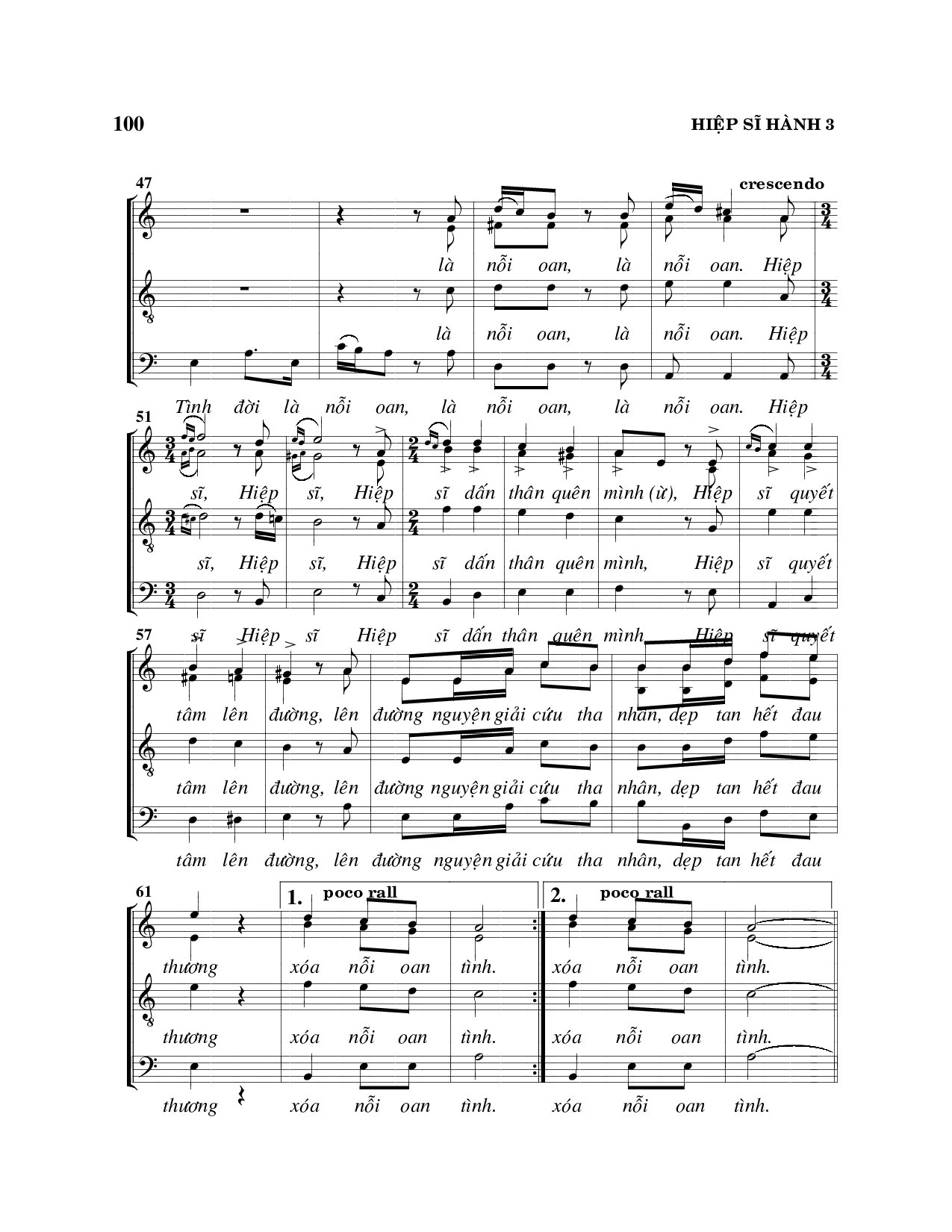 Page 3 of Sheet music PDF Hiệp sĩ hành - Viết Chung