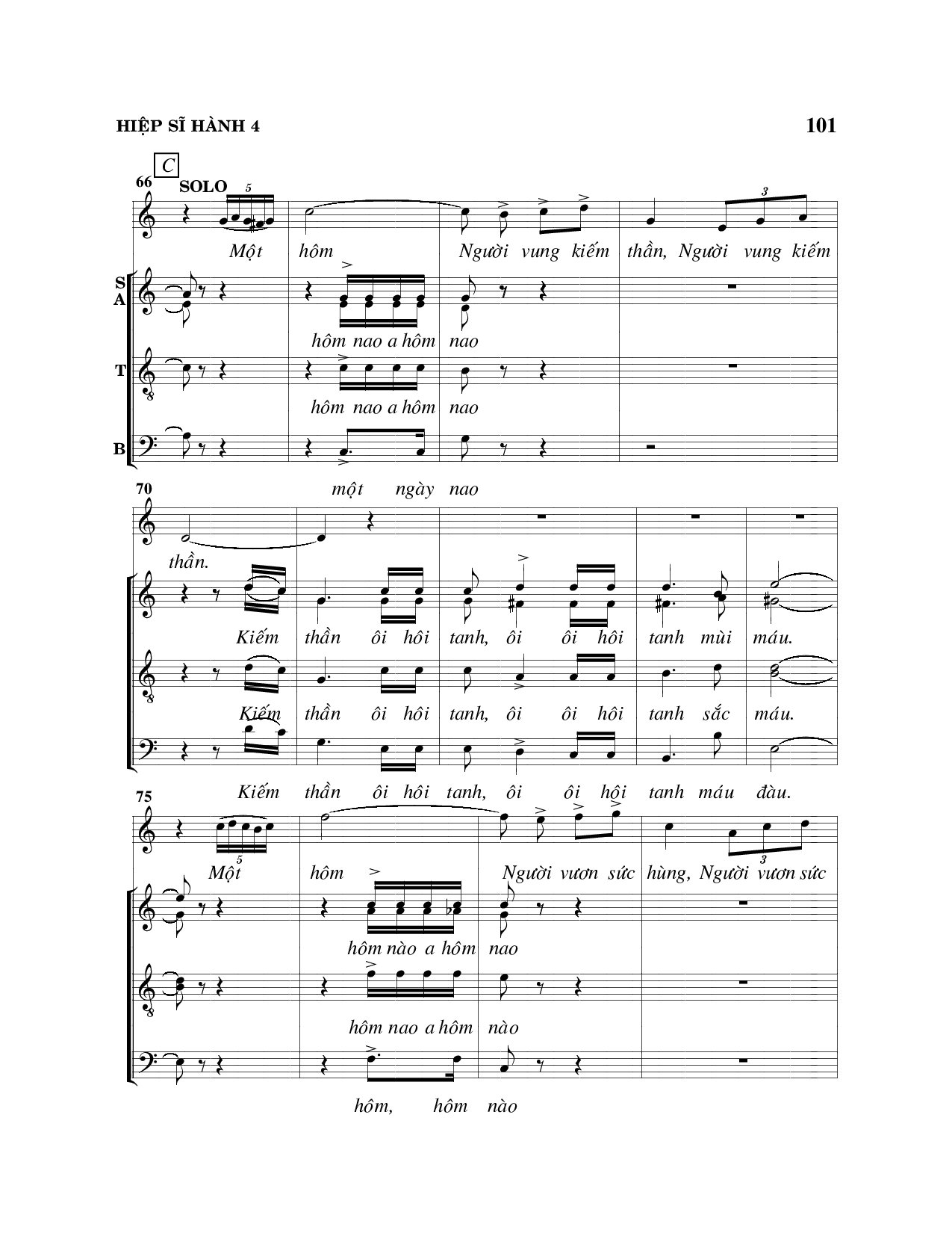 Page 4 of Sheet music PDF Hiệp sĩ hành - Viết Chung