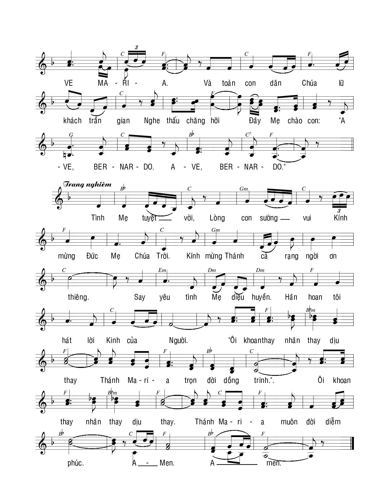 Page 2 of Sheet music PDF Mừng ca Benedo - Viết Chung