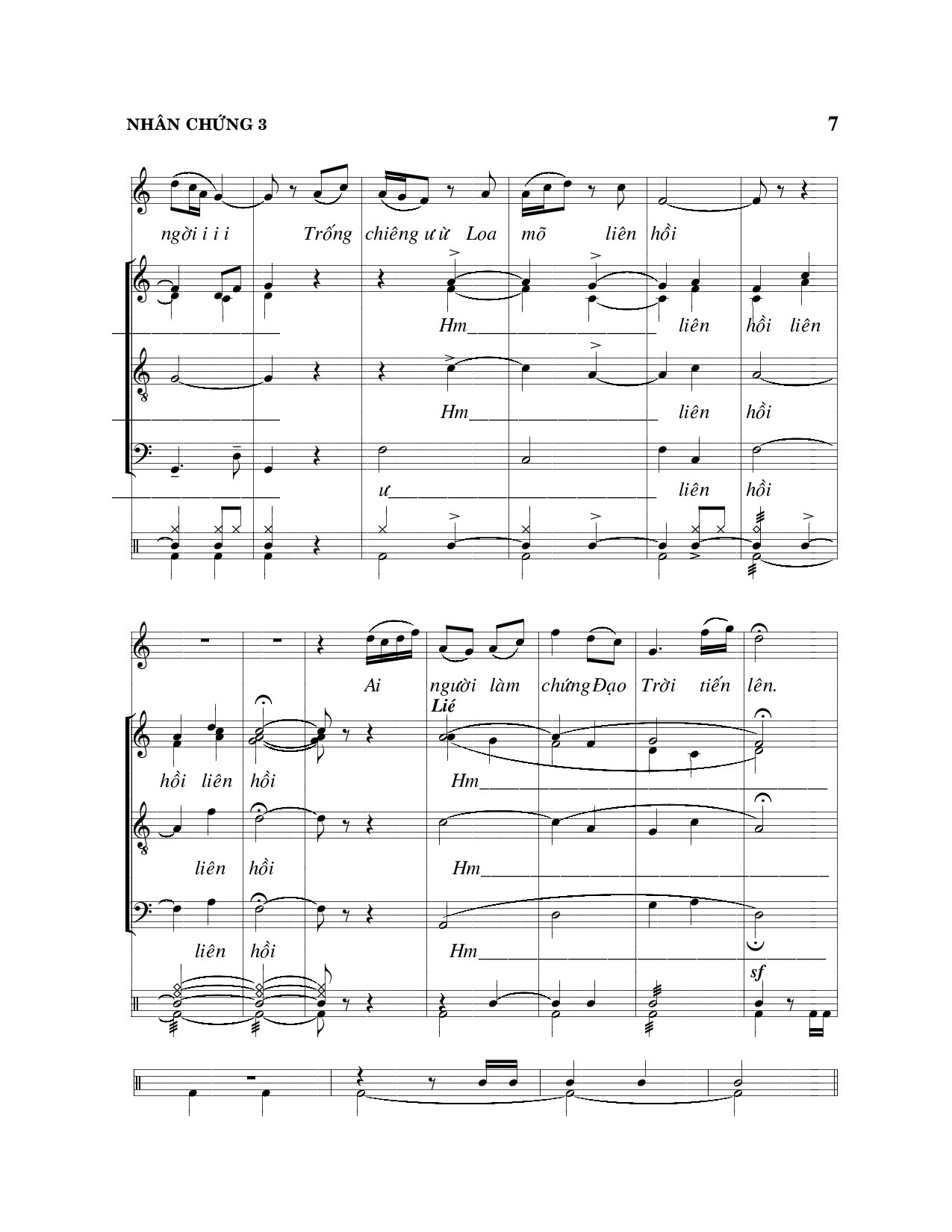 Page 3 of Sheet music PDF Nhân chứng - Viết Chung