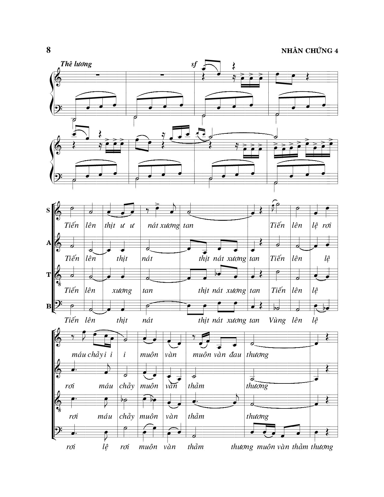 Page 4 of Sheet music PDF Nhân chứng - Viết Chung