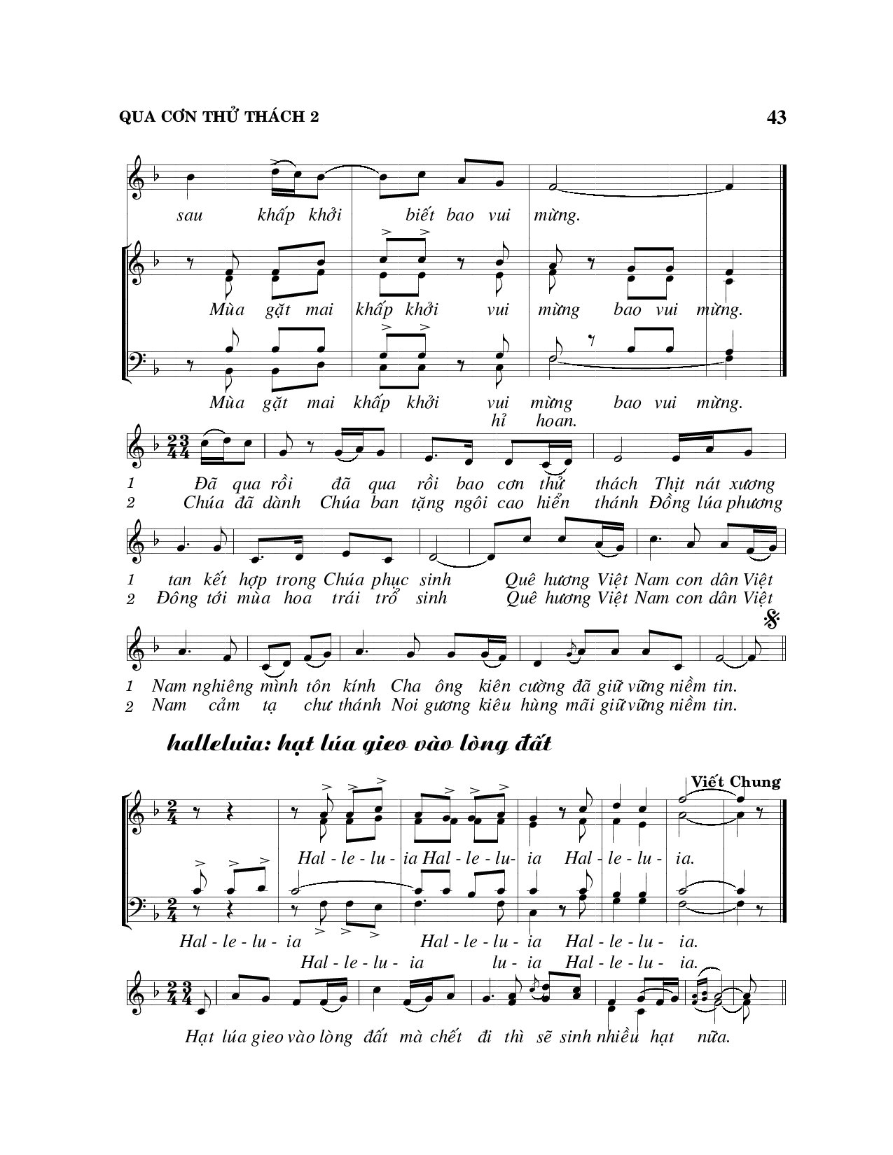 Page 2 of Sheet music PDF Qua cơn thử thách - Viết Chung