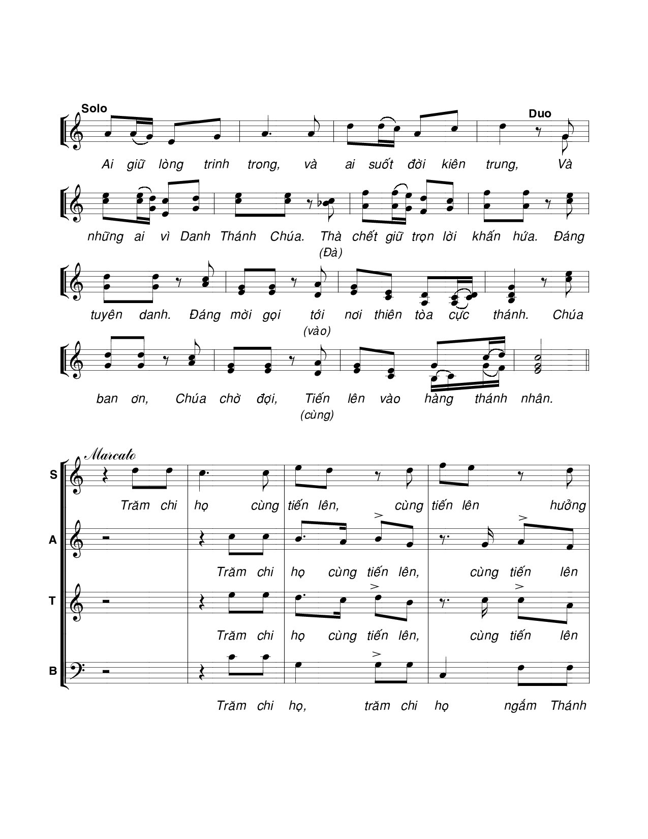 Page 3 of Sheet music PDF Trăm chi họ tiến lên - Viết Chung